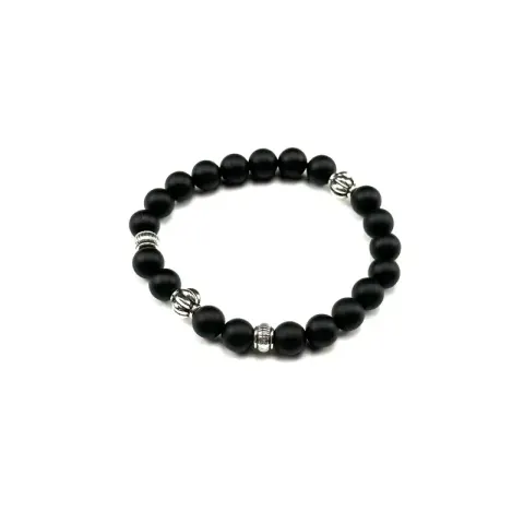 Chrome Hearts Beat Bracelet option Matte black agate