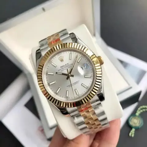 Rolex option Gold and Silver Plate-Five Beads Strap Mineral Reinforced Mirror Glass