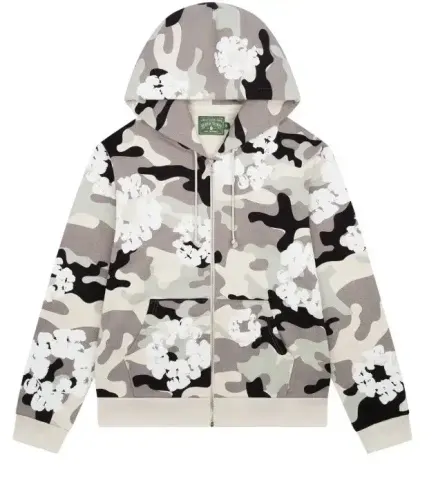 Denim Tears New Zip Hoodie option 6026 gray