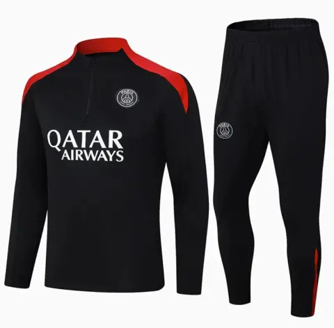 Football Set Tracksuit option 2425 Paris Black Red