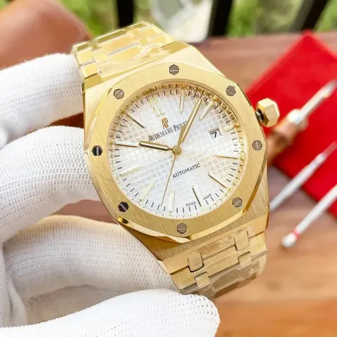 Audemars Piguet Silver Band option Gold Shell White Steel Strip