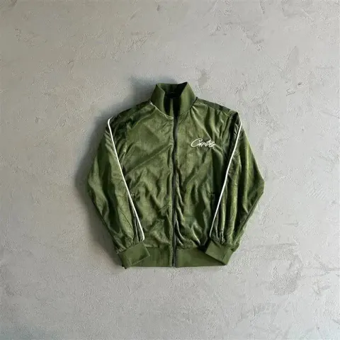 Corteiz Tracksuit Top option Green velvet top
