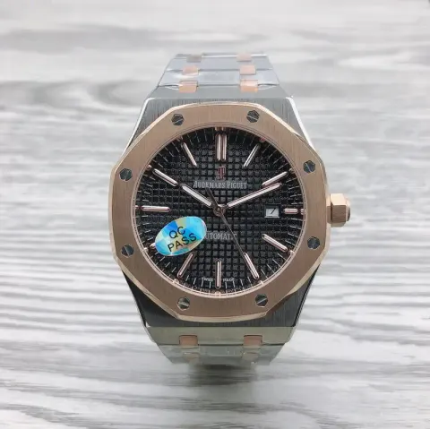Audemars Piguet Silver Band option Rose gold black steel strip