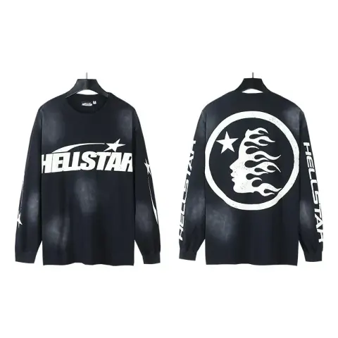 Hellstar Tee Hoodie option D105 wash water black