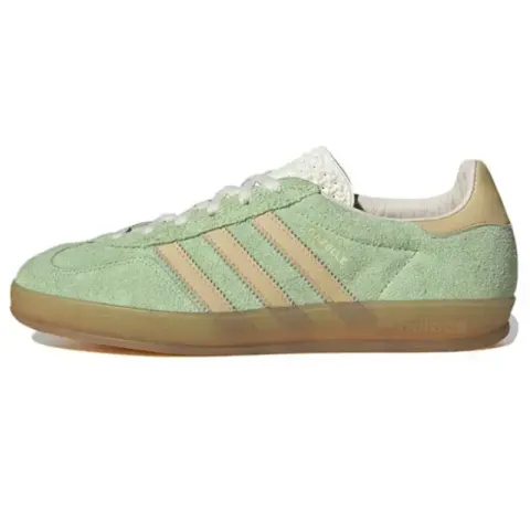 Adidas Originals Gazelle Indoor option Suede matcha green rice white raw rubber