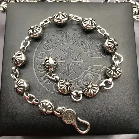 Chrome Hearts Thick Bracelet With Cross option S18