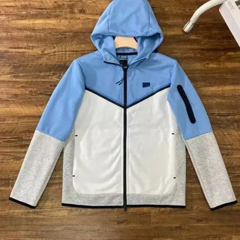 Nike Tech Fleece Black Hoodie option White Spell Blue Grey Sleeve Top