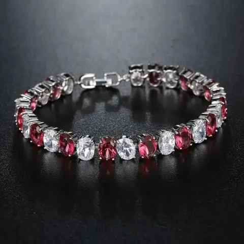 Random Bracelet option KSB00068 Platinum Red Diamond