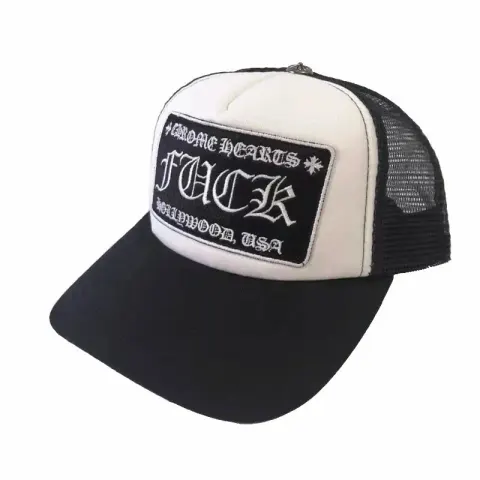 Chrome Hearts Caps option FK curved eaves black and white