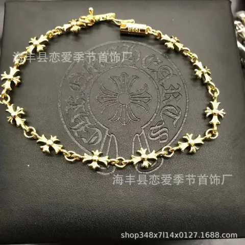Chrome Hearts Bracelet option Golden Cross Flower