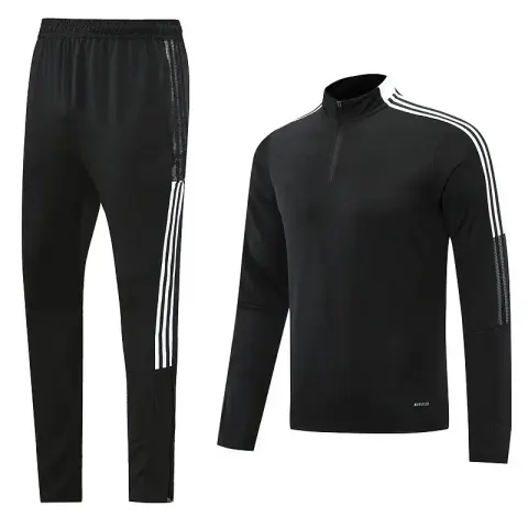 Nike Black-White Tracksuit Set option AD01 black suit