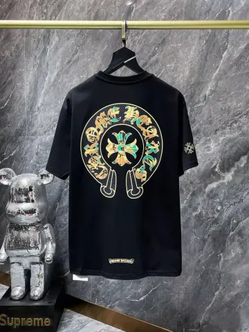Chrome Hearts Leather Tee's (30+ Styles) option 8778 black