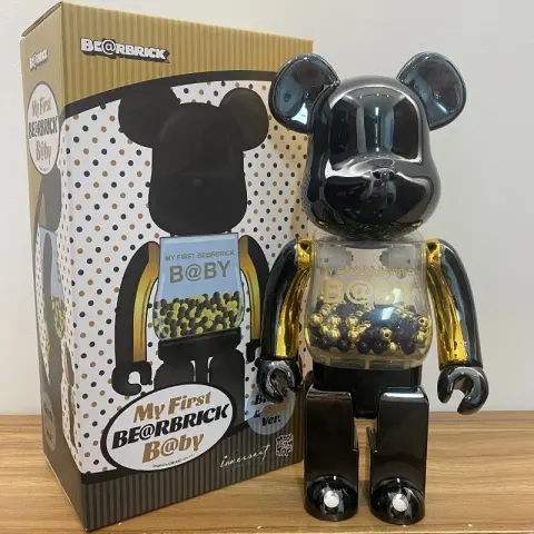 Bearbrick 400% option Electroplating black gold