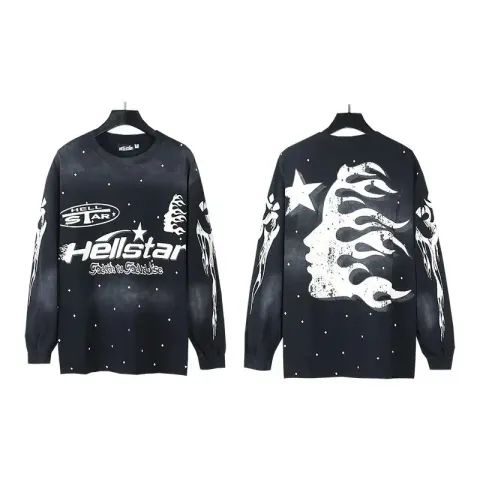 Hellstar Tee Hoodie option D106 Wash water black
