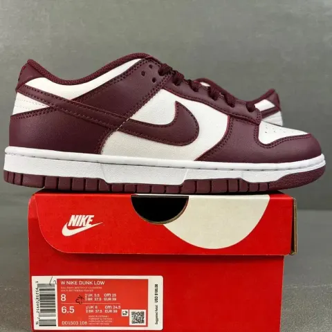 Nike Dunk Low Gray Fog option Baijiu Red DD1503-108