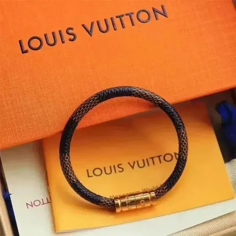 LV BRACLET option Gold Button Coffee Pair