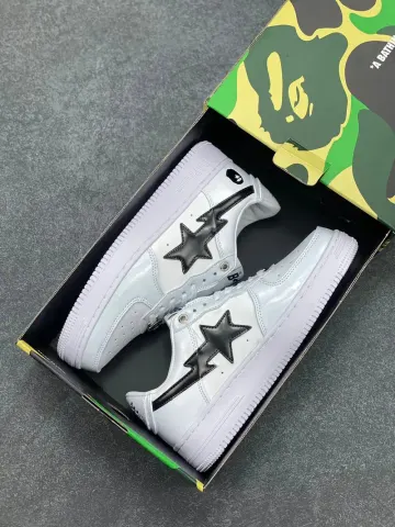 Bapesta Sneakers option JJJOUND Co branded Black and White