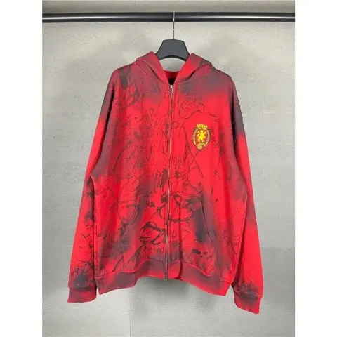 Balenciaga Blue Skater Graffiti Hoodie option red