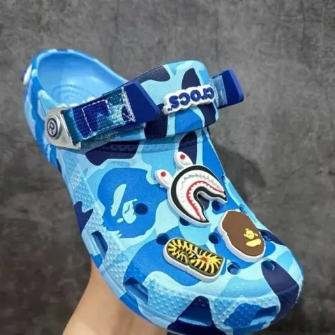 Crocs x Bape Shoes option Blue