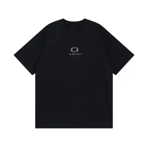 Balenciaga Glitched Logo Shirt option black