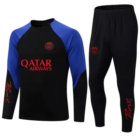 Football Set Tracksuit option 2223 Paris Black Blue