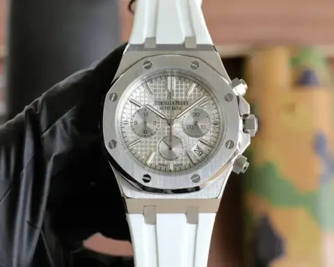 Audemars Piguet Royal Oak Titanium Watch option [White Small Dial] Silver Case, White Numerals