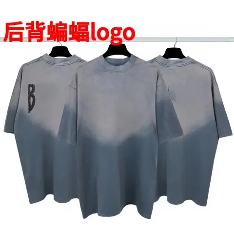 Balenciaga Tees option Back Bat Logo