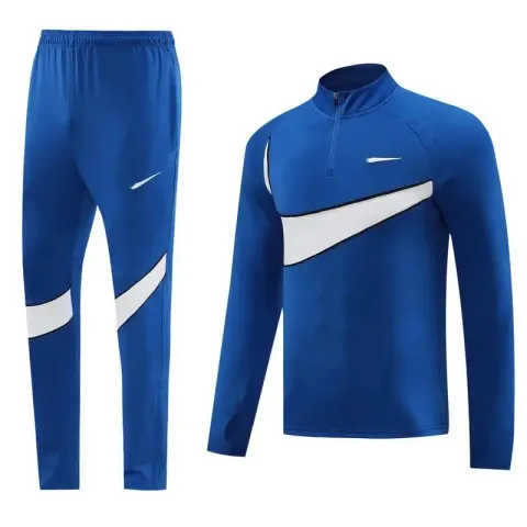 Nike Black-White Tracksuit Set option NK07 color blue suit