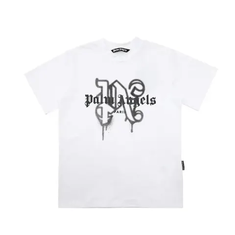 Palm Angels Monogram NY Spray Tee option 2273 black word black
