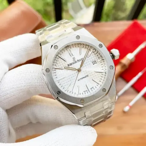 Audemars Piguet Silver Band option Silver Shell White Steel Strip