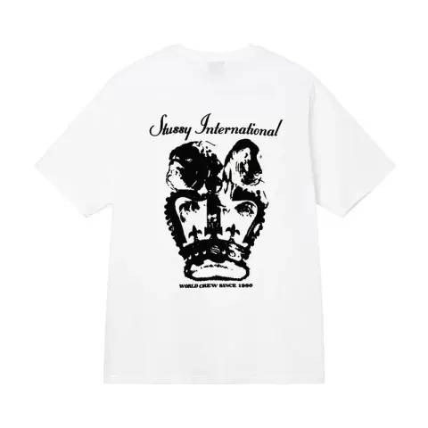 Stussy T-Shirt option White two dog]