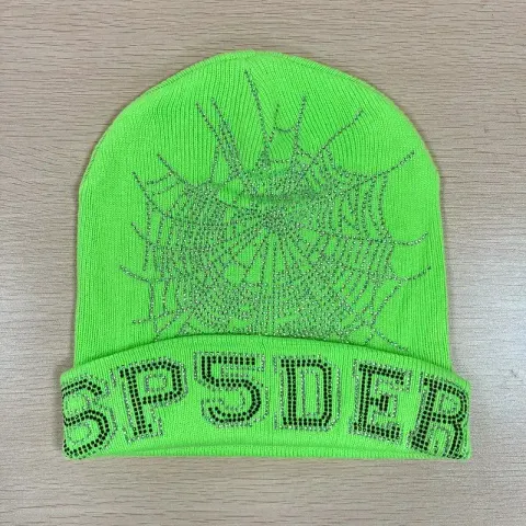 Sp5der Blue Beanie option green
