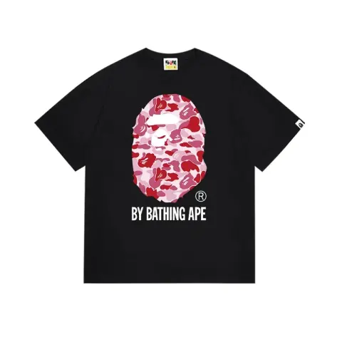 Bape Tees option 151 Pink Black