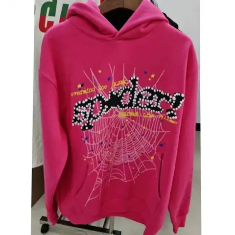 Sp5der Pink Hoodie option Rose V2