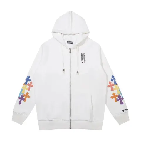 Chrome Hearts Zip Up Hoodies option White 5014