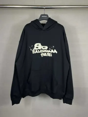 Balenciaga Paris Graffiti Hoodie option black