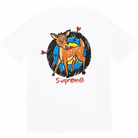 Supreme T-Shirts Devil And Lawyer option B309 fawn behind figure white