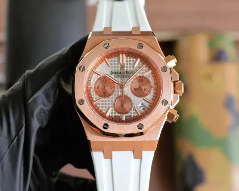 Audemars Piguet Royal Oak Titanium Watch option [Rose Gold Small Dial] Rose Gold Case White