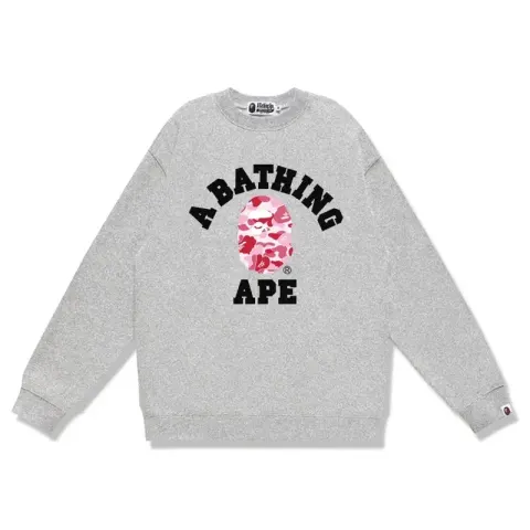 Bape Crewneck option W169 gray pink