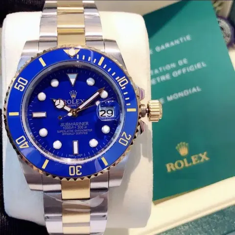 Rolex option **Gradient Gold Blue Water Ghost