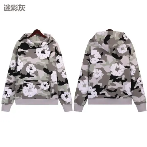 Denim Tears New Zip Hoodie option 5670 gray