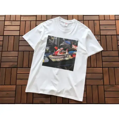 Supreme X Ducati T-Shirt option B302 Iron US Dollar White