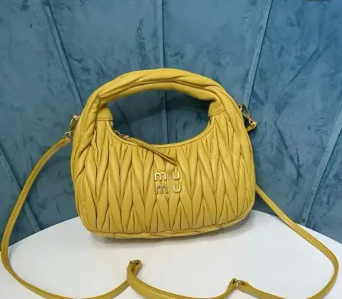 Miu Miu Bag option Yellow [original logo with gift box]]