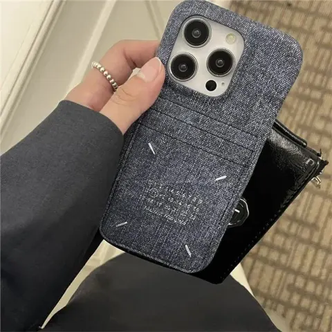Maison Margiela Phone Case option Calendar Hand-Stitched Thread Card Holder-Blue