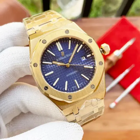 Audemars Piguet Silver Band option gold shell blue steel belt