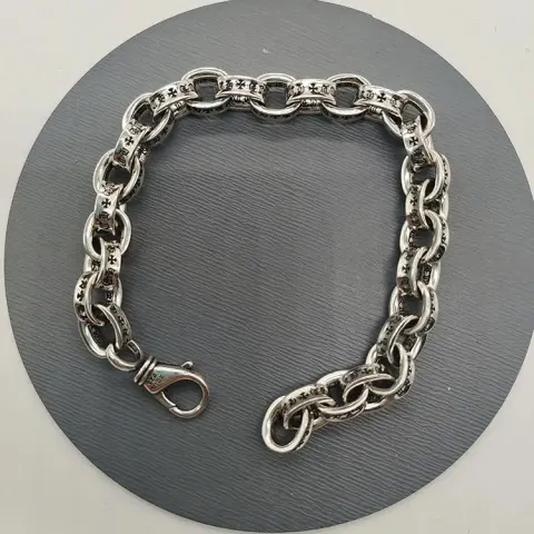 Chrome Hearts Thick Bracelet With Cross option S25
