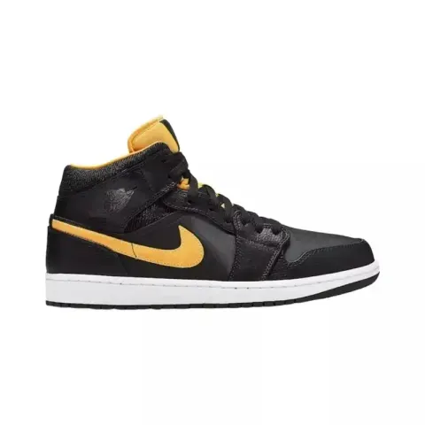 Jordan 1 Mid Shoes option Black University Gold
