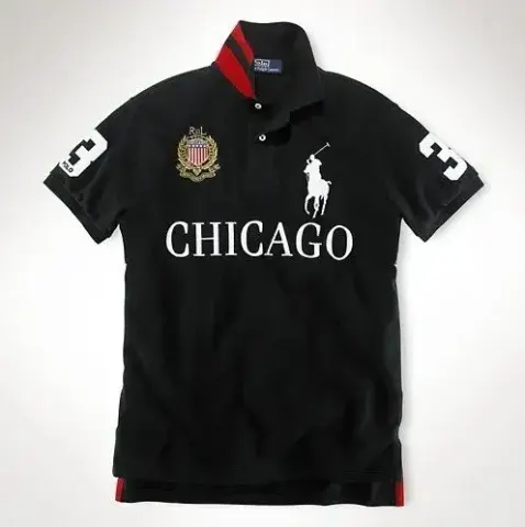 Polo Shirts (15+ Styles) option Chicago Black