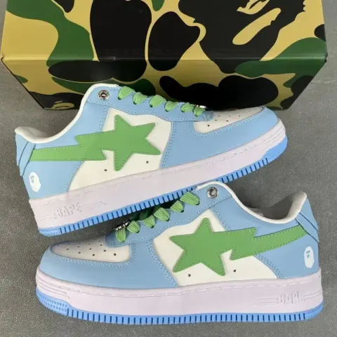 Bapesta Sneakers option White Blue Green