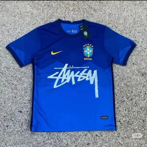 Stussy Jerseys option 2021 Brazil away with letters